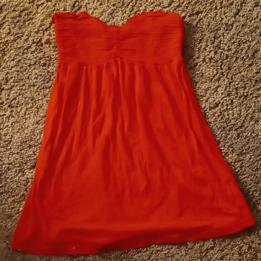 Tube top brand is volcom size medium color ia red